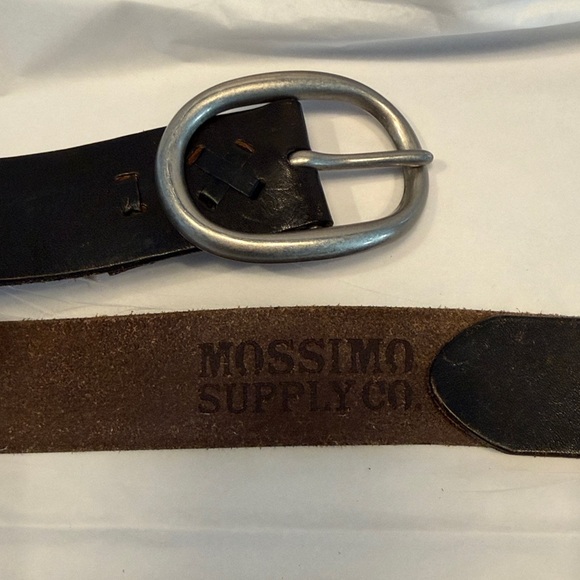 Mossimo Supply Co. Thick Leather Distressed Black Belt - Picture 8 of 9